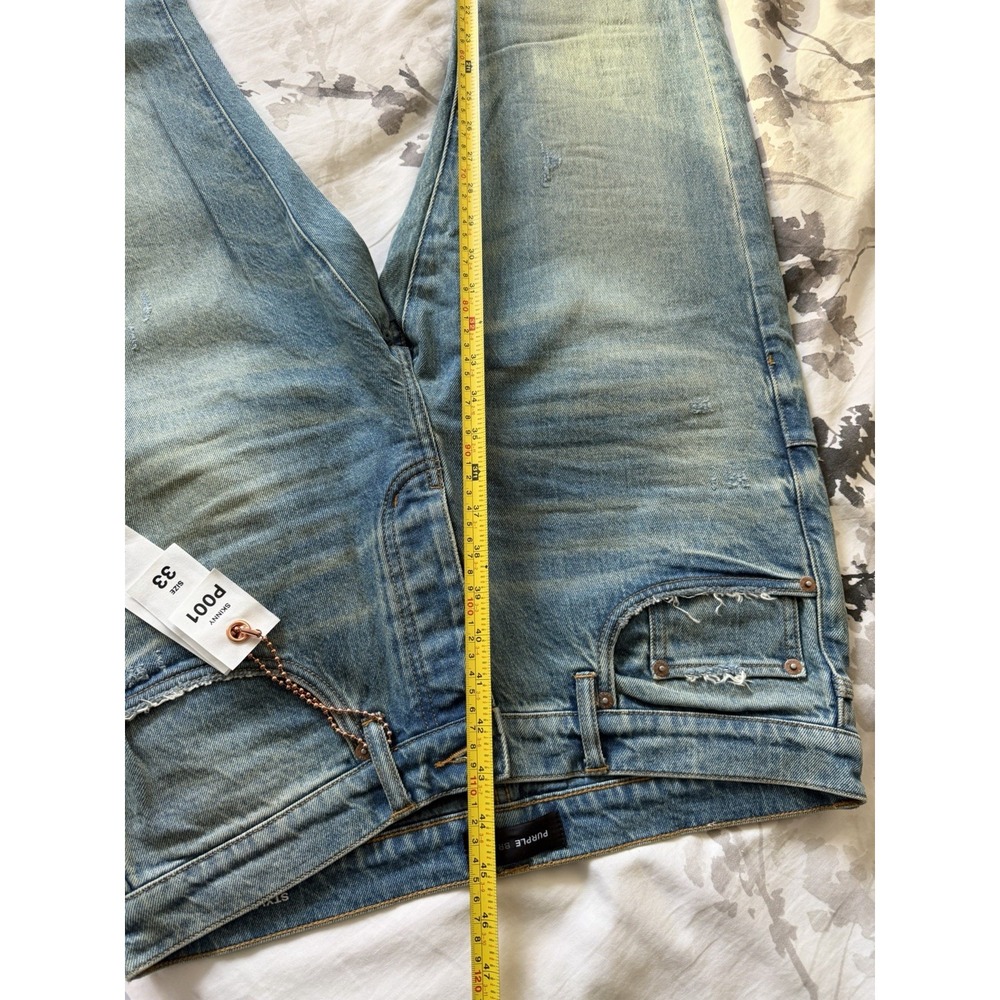 NWT Purple Brand P001 Skinny Aged Ripped Distressed Jeans Low Rise Stretch Denim - Picture 11 of 12
